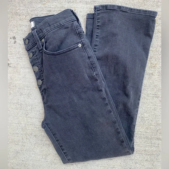 Madewell Charcoal Flare & Wide Leg Jeans - Picture 1 of 7